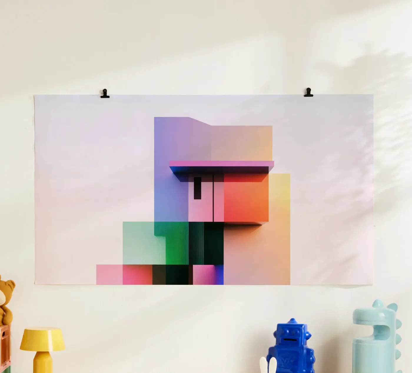 Coloured geometric shape poster by GEOMETRIC STUDIO