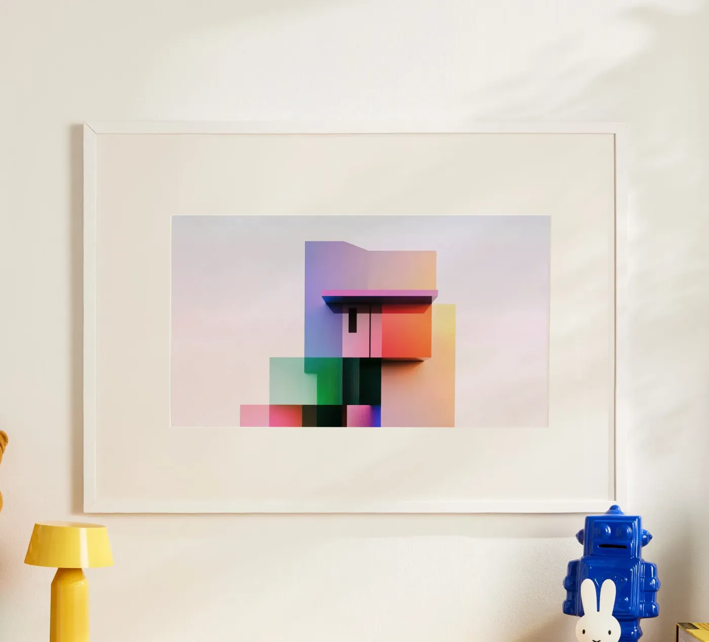 Coloured geometric shape poster by GEOMETRIC STUDIO
