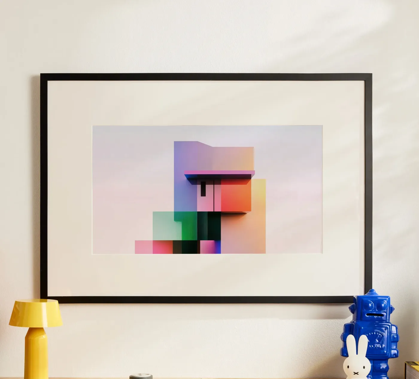 Coloured geometric shape poster by GEOMETRIC STUDIO