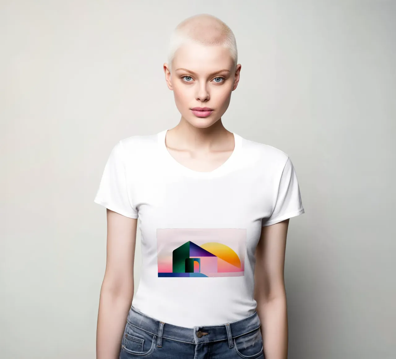 Farbige geometrische Form 2 Frauen T-Shirt von Geometric