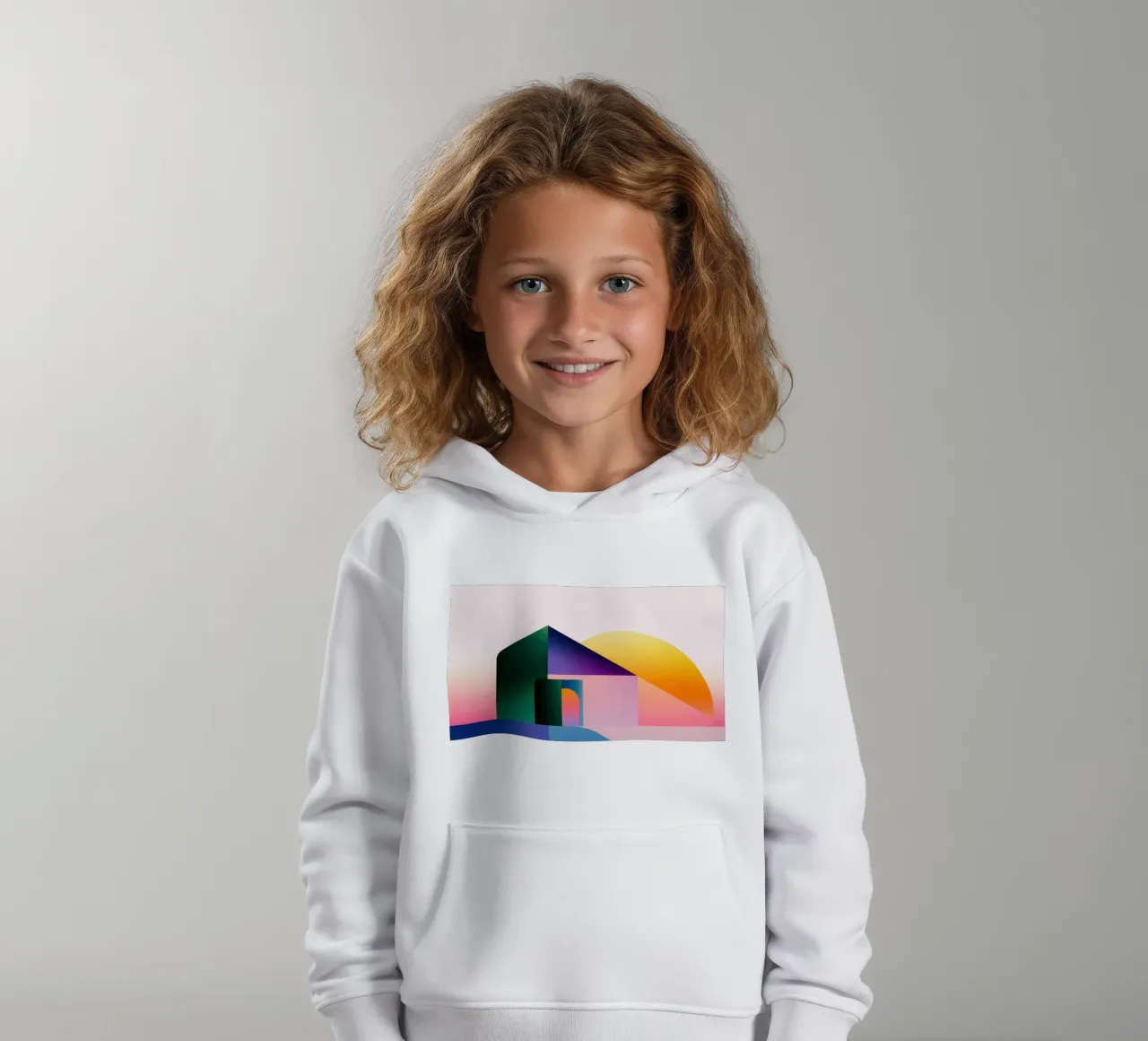 Forma geométrica coloreada 2 sudadera con capucha para niño de Geometric