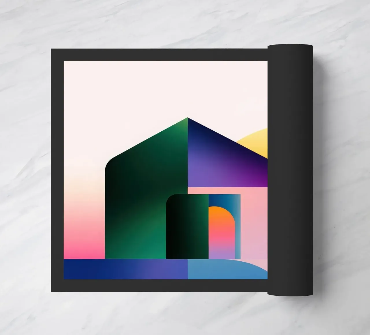 Forma geometrica colorata 2 zerbino da Geometric