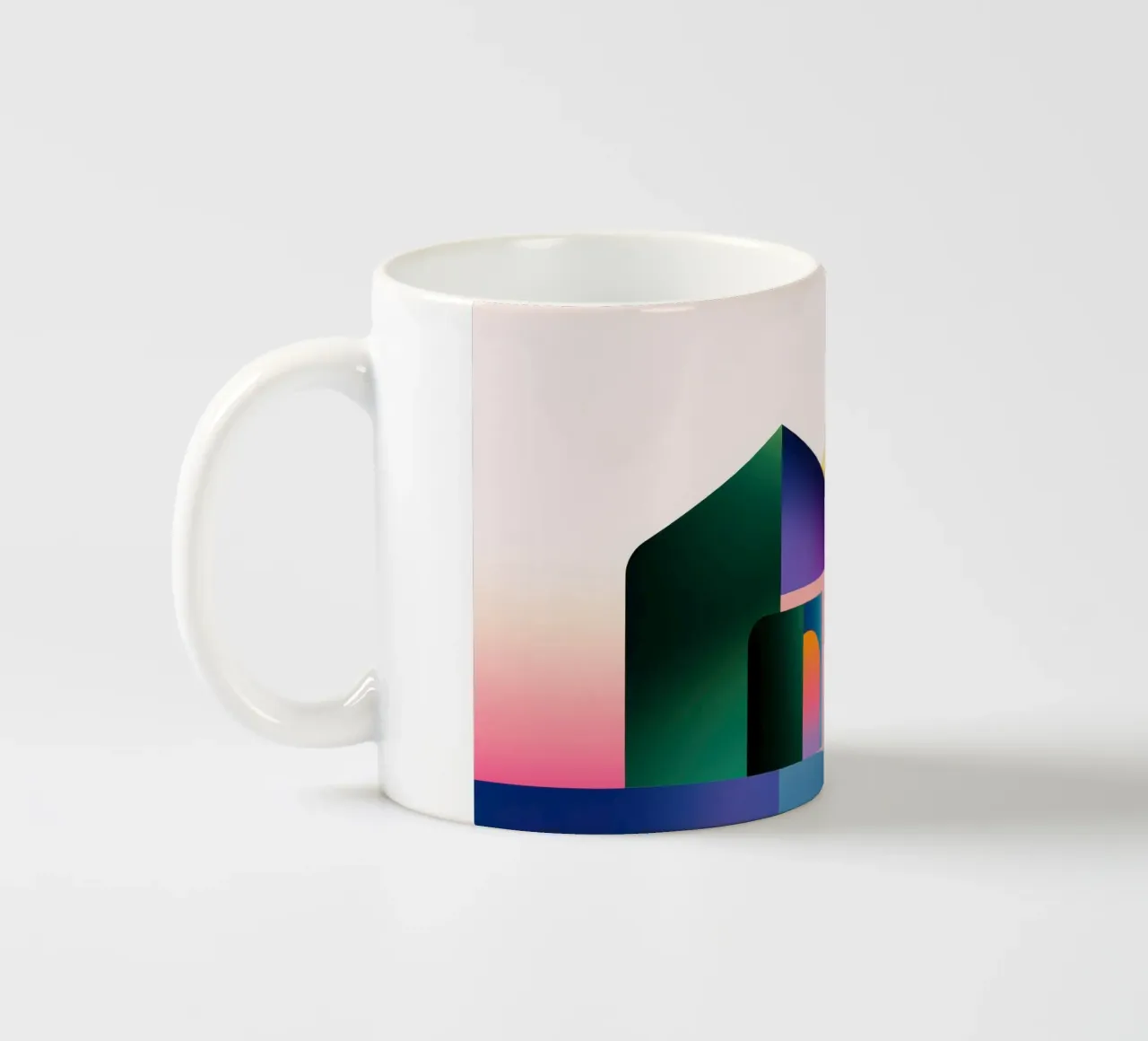 Forma geometrica colorata 2 tazza in ceramica da Geometric