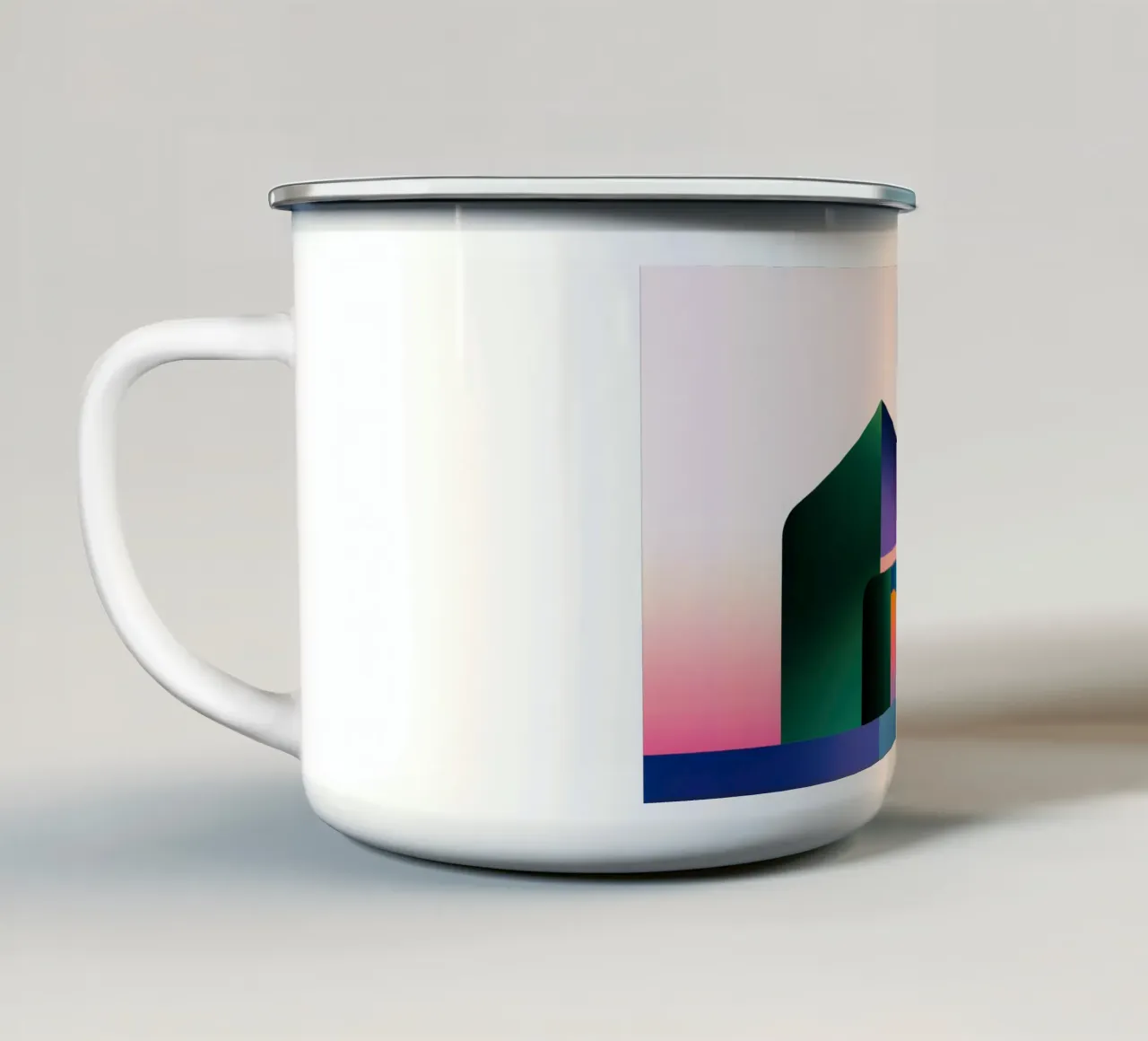 Forma geometrica colorata 2 tazza in smalto da Geometric