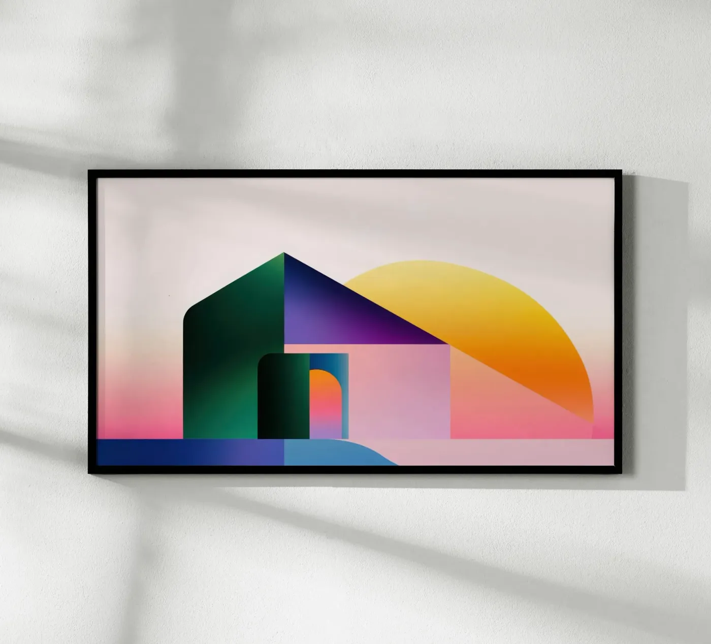 Coloured geometric shape 2 poster by GEOMETRIC STUDIO