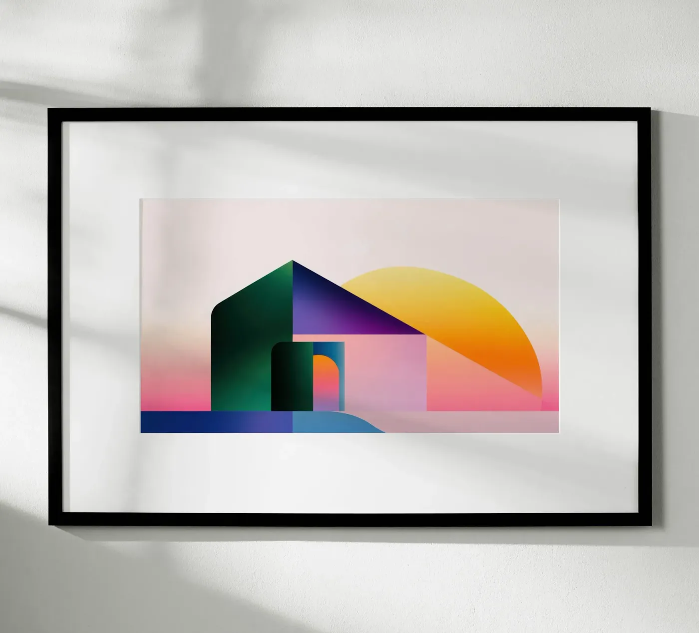 Coloured geometric shape 2 poster by GEOMETRIC STUDIO