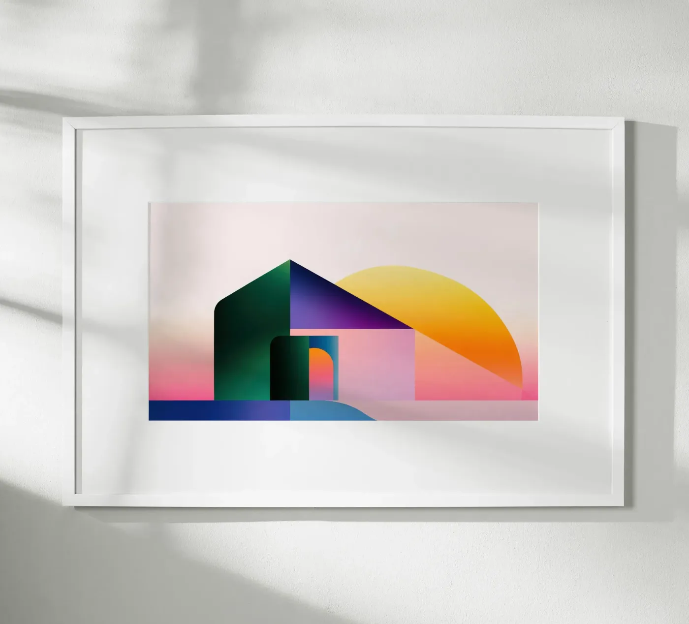 Coloured geometric shape 2 poster by GEOMETRIC STUDIO