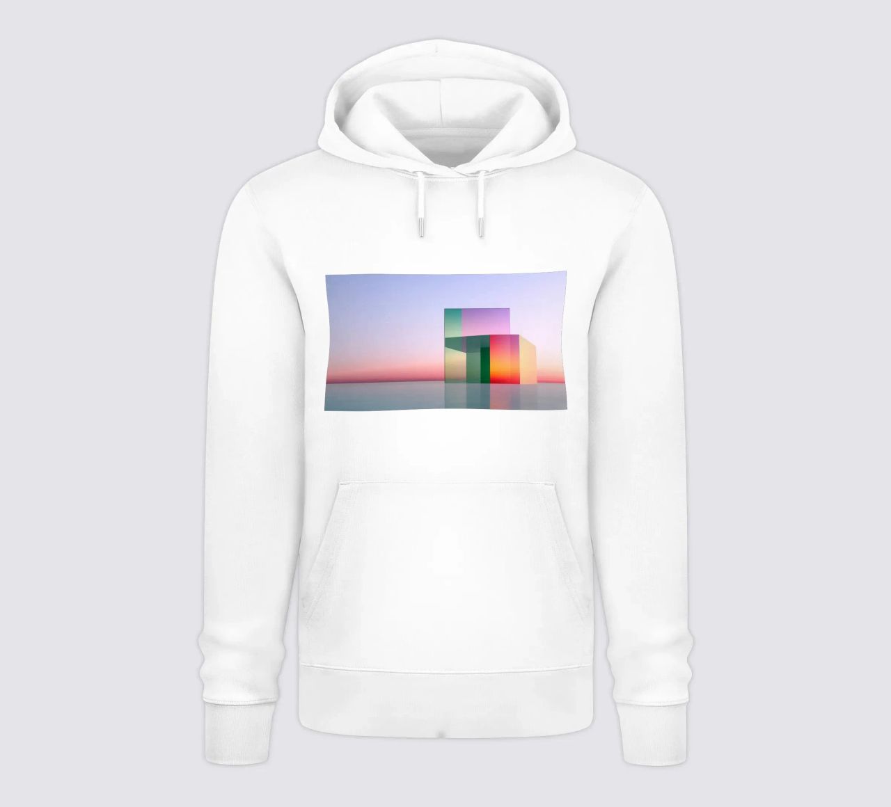 Riflessione del colore felpa con cappuccio da Geometric