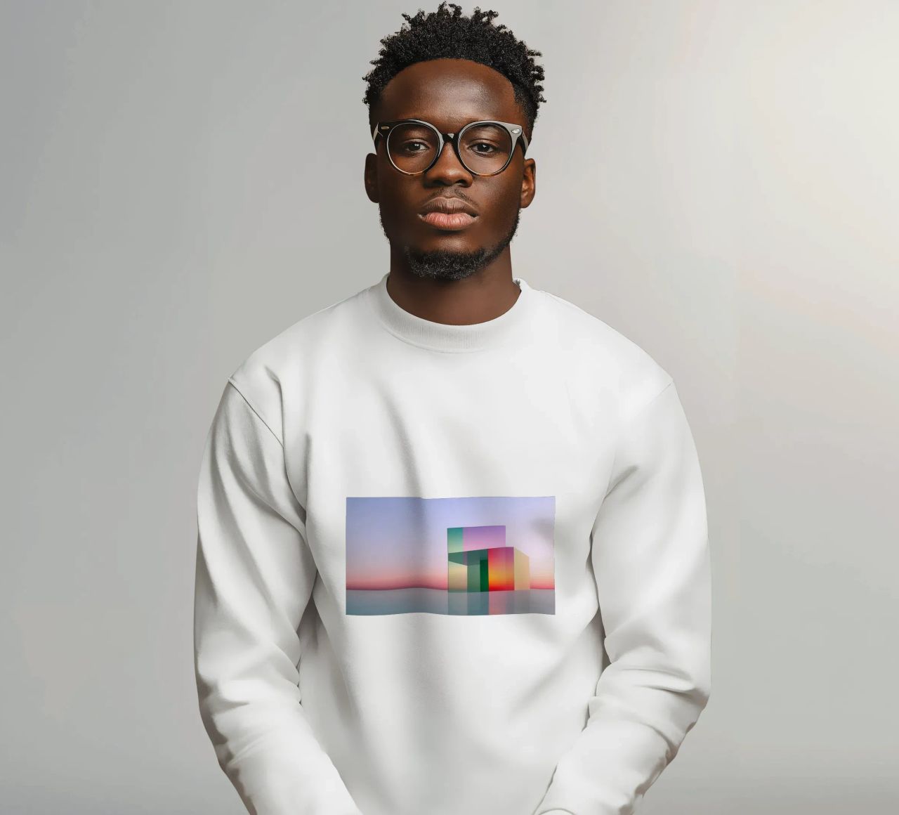 Riflessione del colore felpa da Geometric