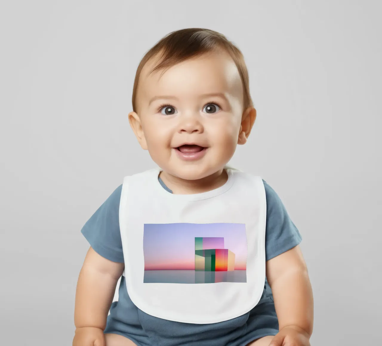 Colour reflection baby bib by Geometric