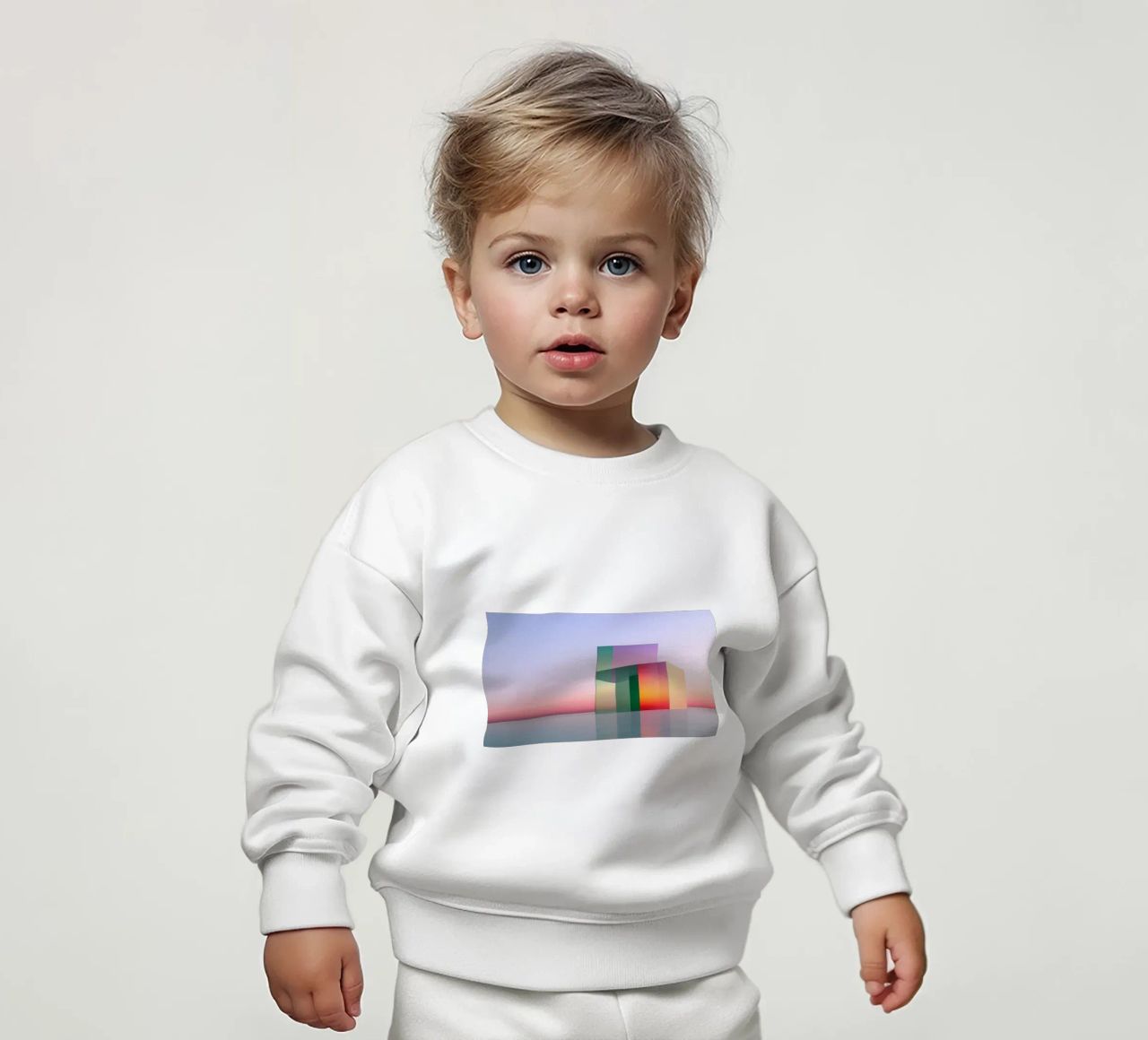 Riflessione del colore felpa neonato da Geometric