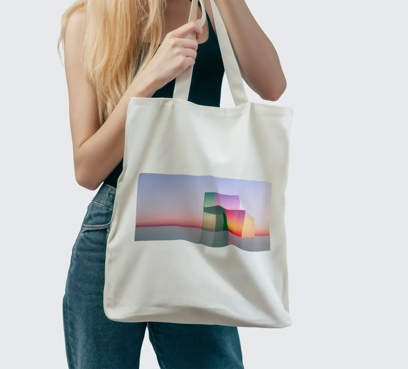 Colour reflection tote bag by Geometric