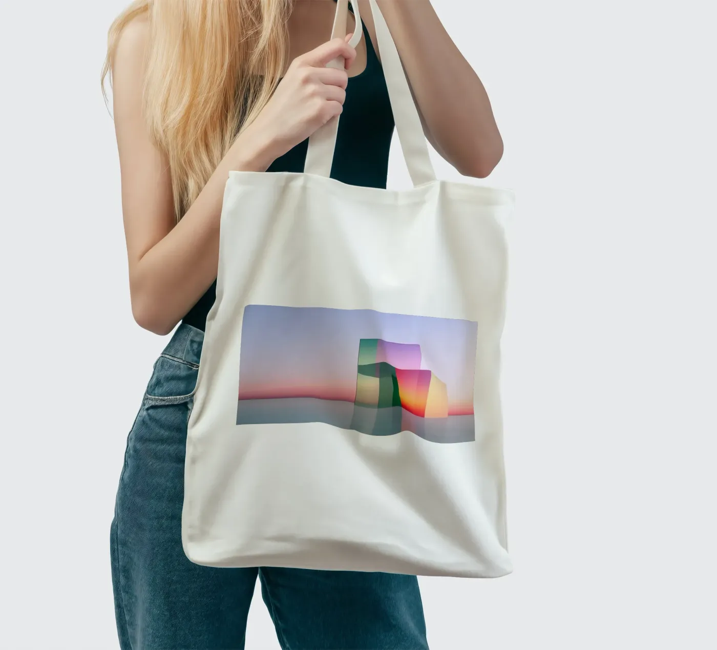 Colour reflection tote bag by Geometric