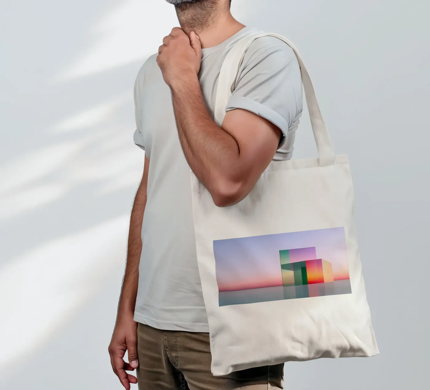 Colour reflection tote bag by Geometric