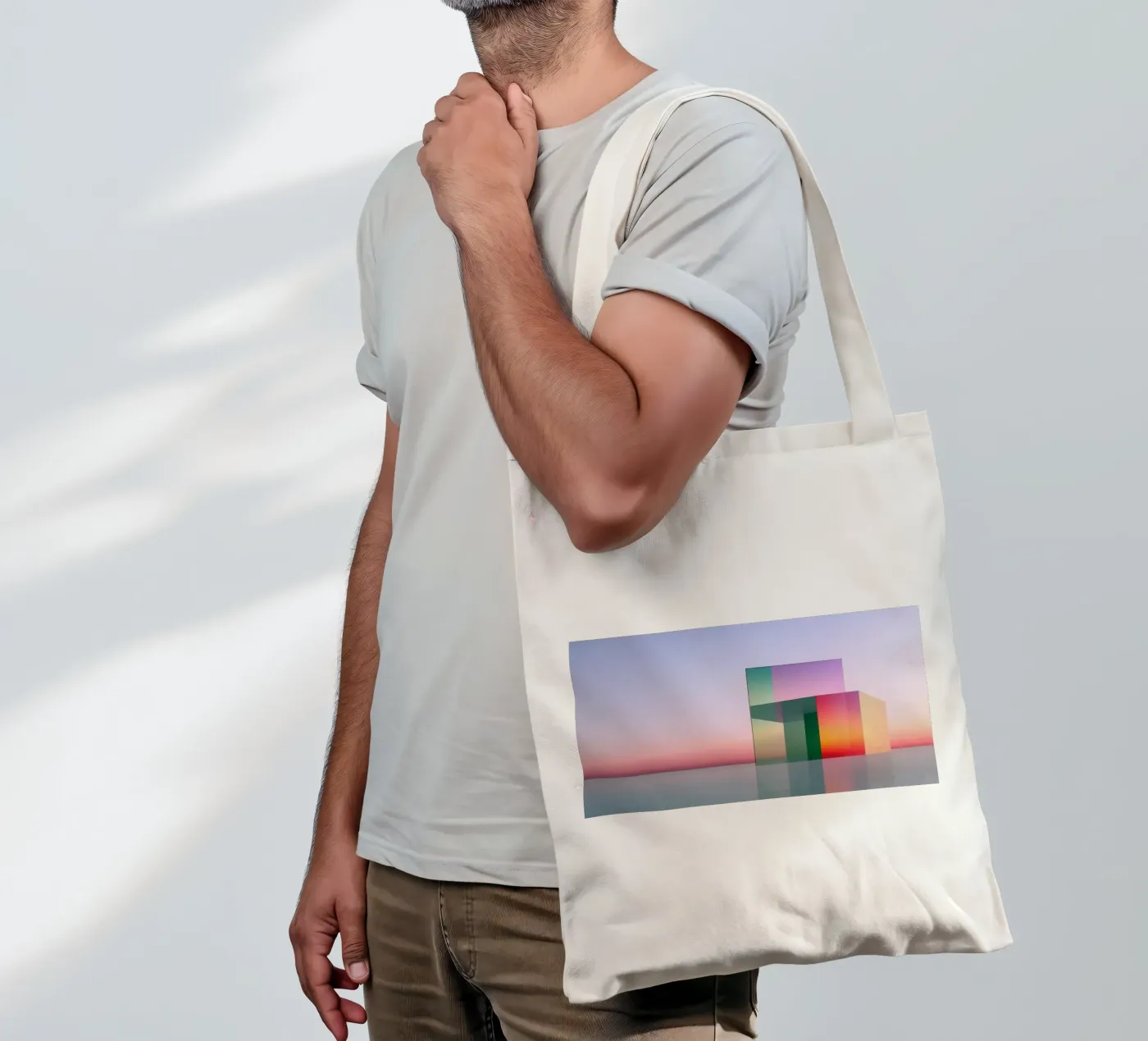 Colour reflection tote bag by Geometric