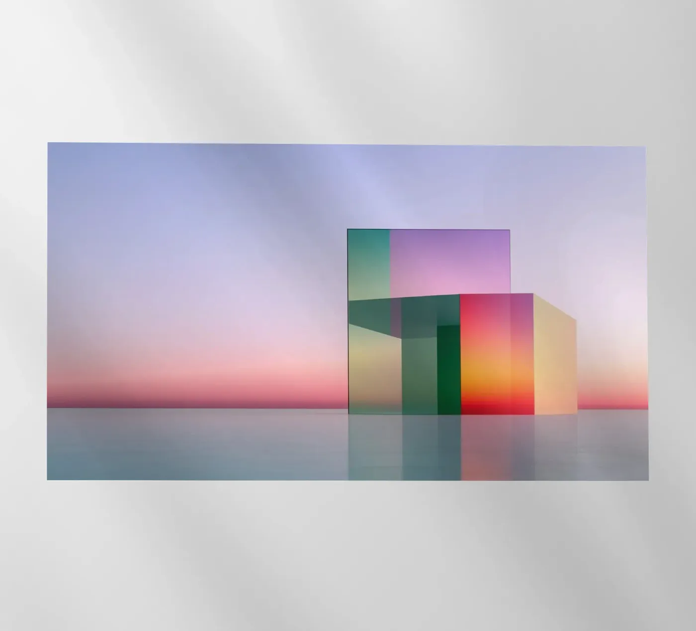 Riflessione del colore pellicola backlit da Geometric