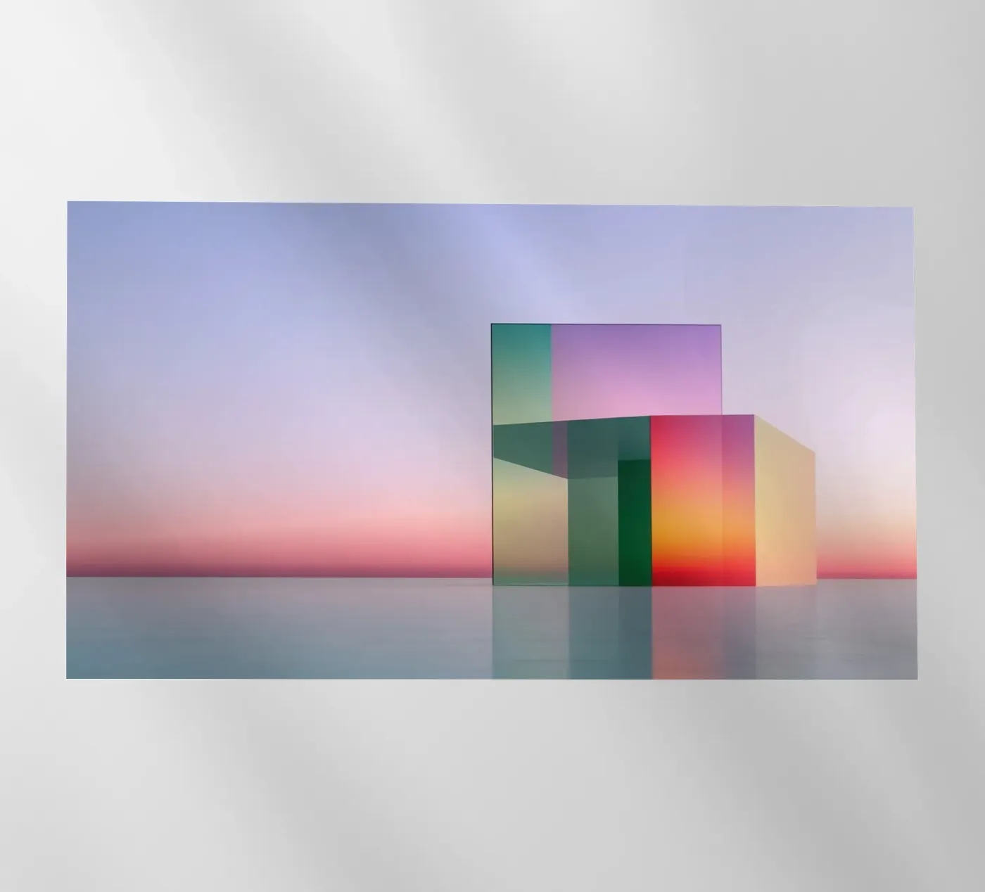 Riflessione del colore pellicola backlit da Geometric