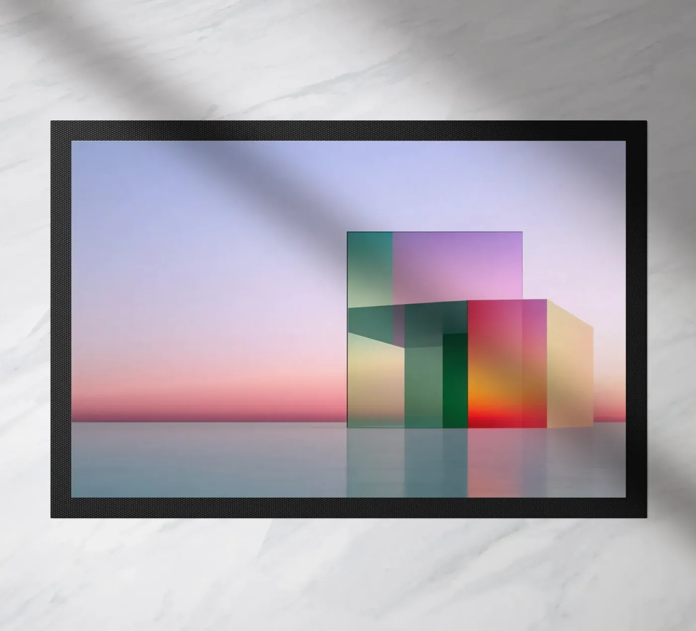 Colour reflection doormat by Geometric