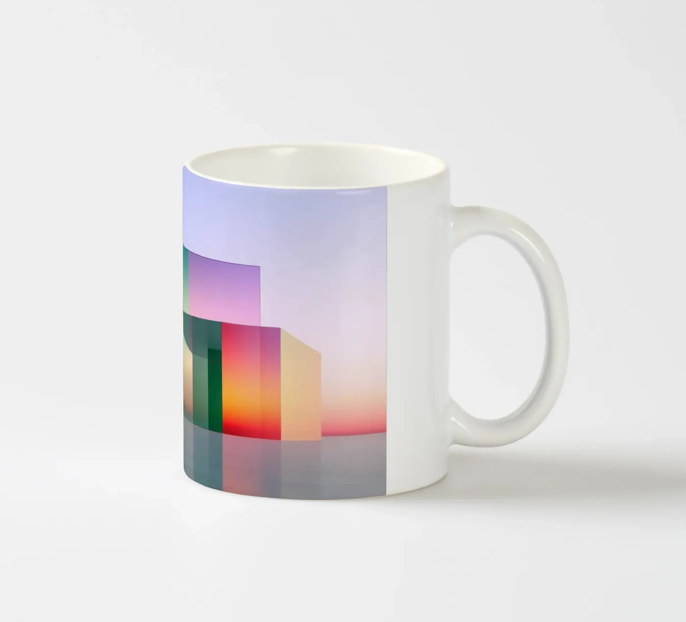 Colour reflection ceramic mug by Geometric
