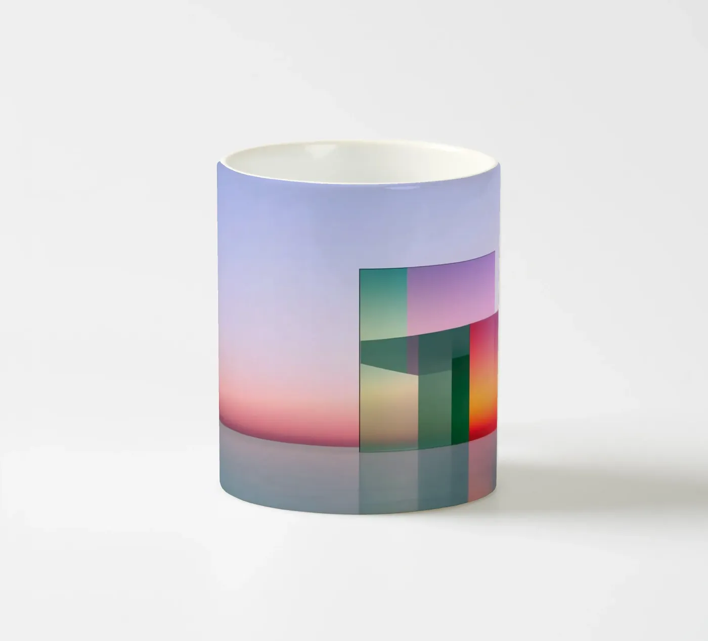 Colour reflection ceramic mug by Geometric