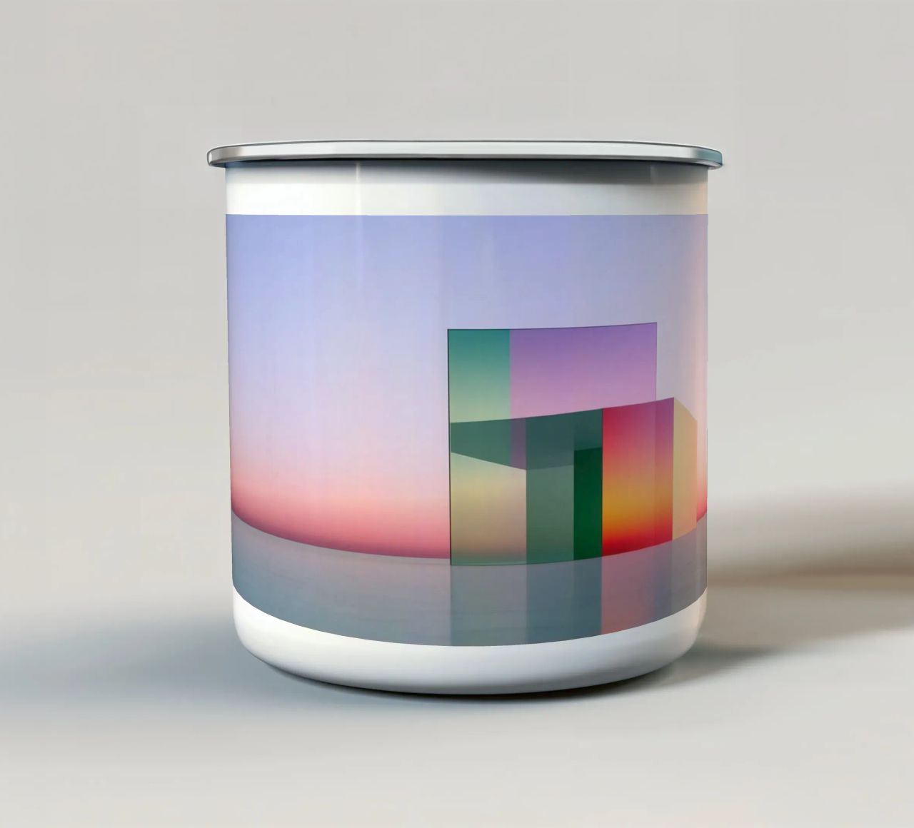 Riflessione del colore tazza in smalto da Geometric