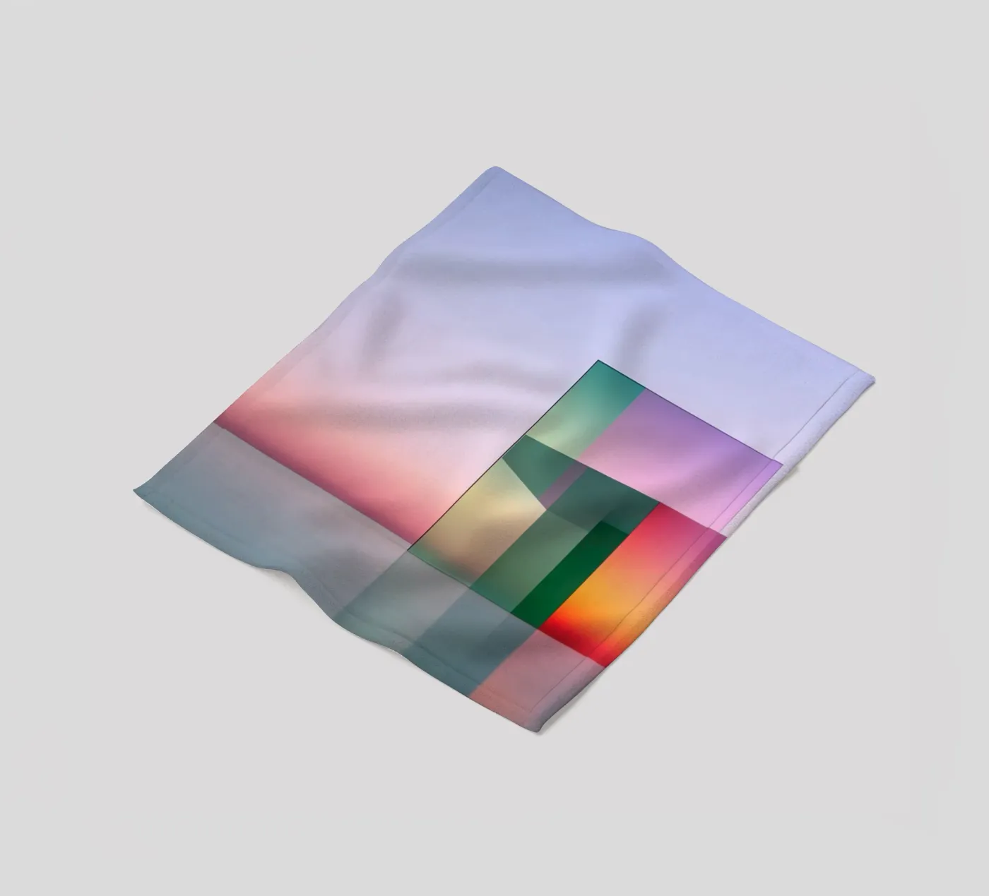 Réflexion colorée plaid polaire de Geometric