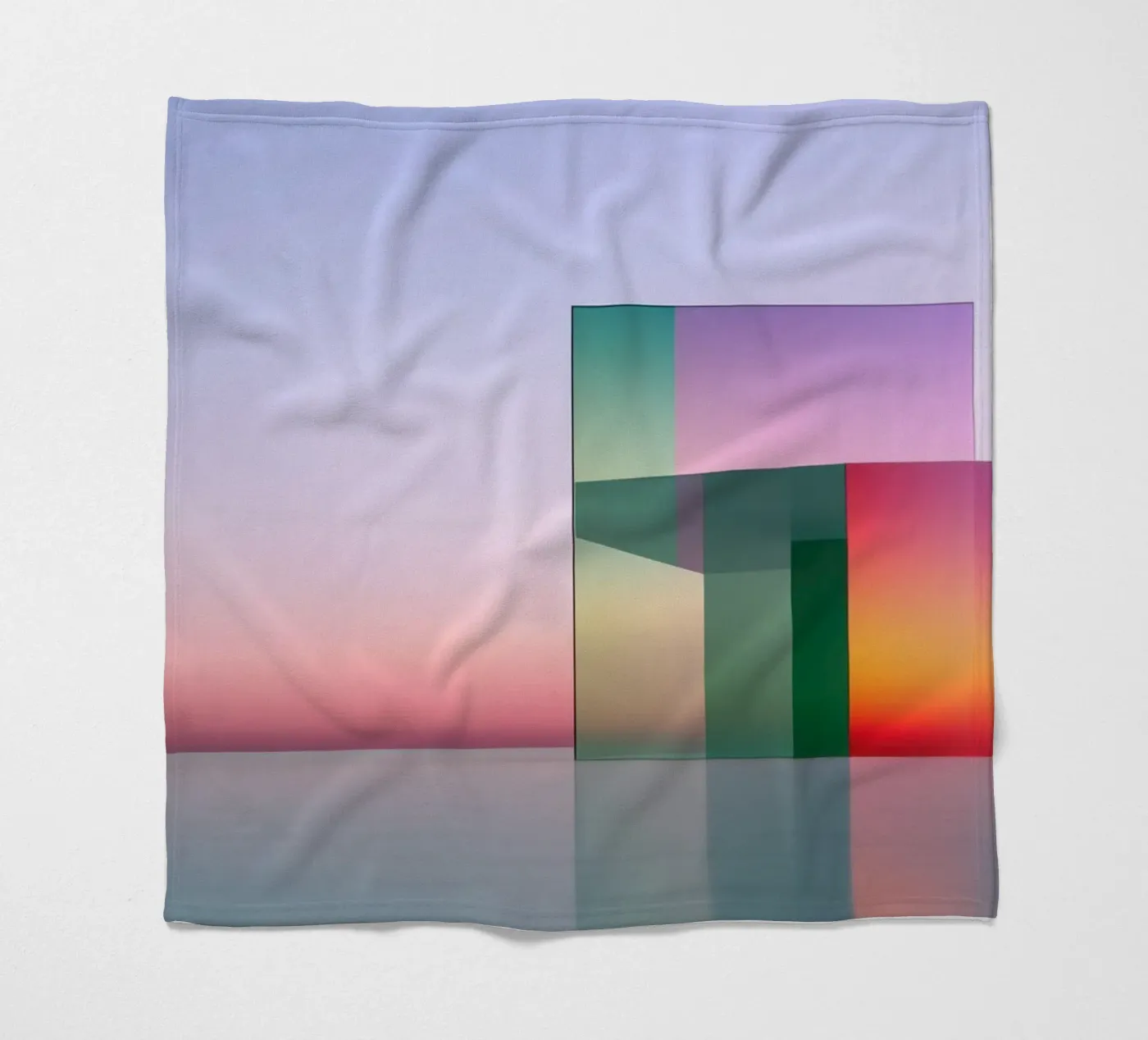 Farbige Reflexion Fleecedecke von Geometric