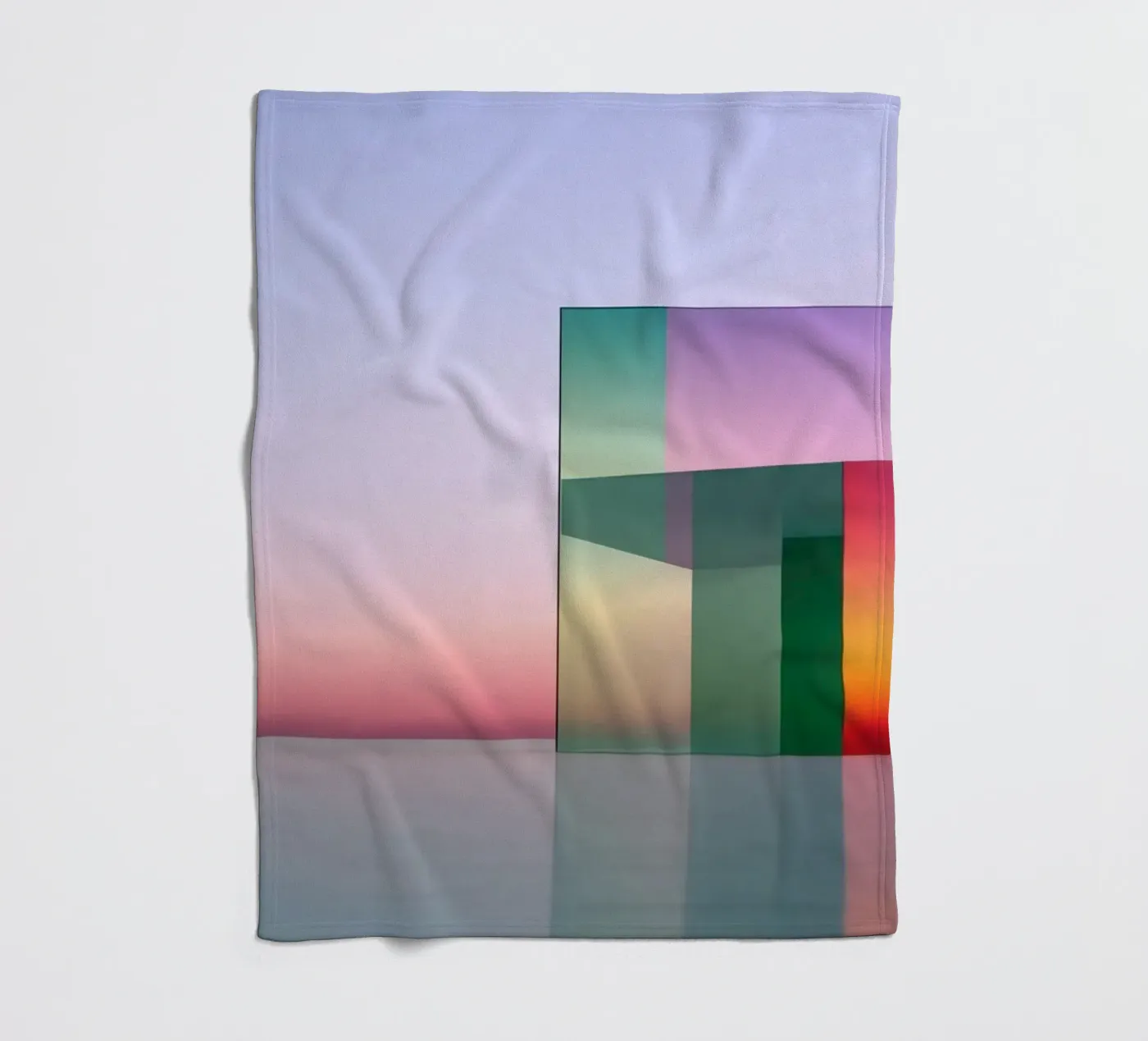 Réflexion colorée plaid polaire de Geometric