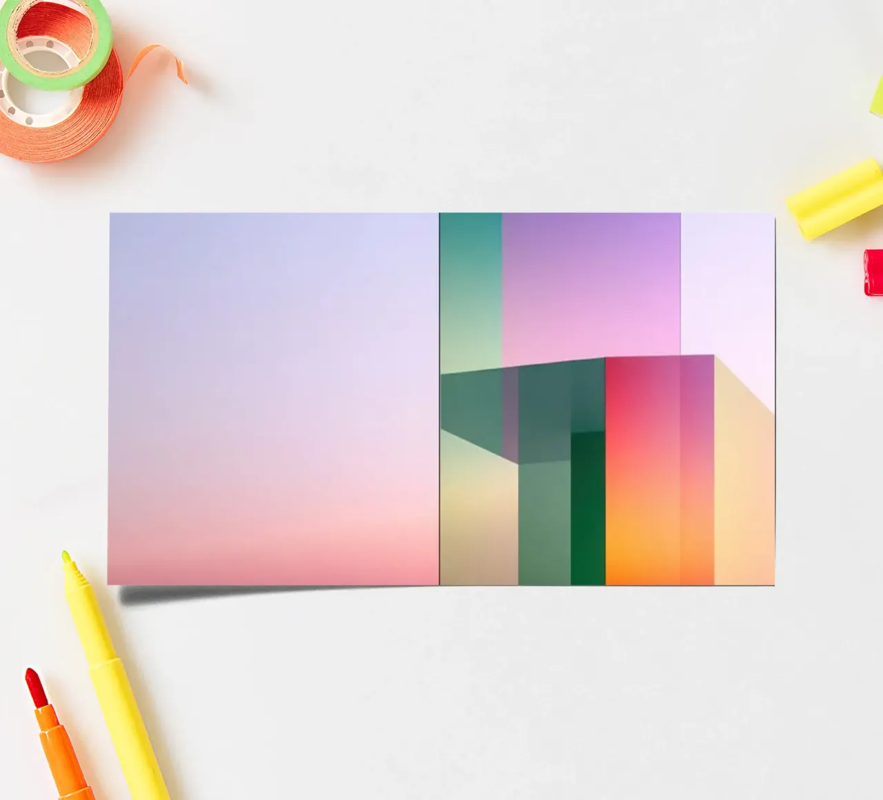 Colour reflection sticker sheet by Geometric