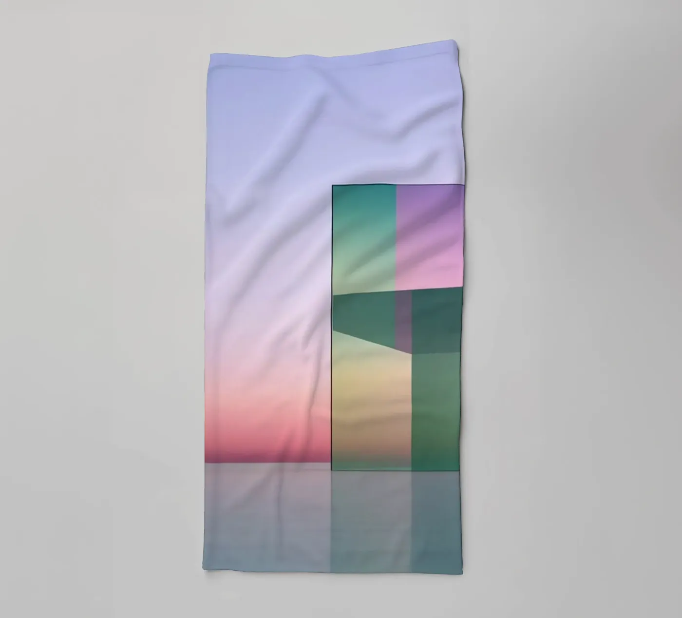 Kleurreflectie badhanddoek van Geometric