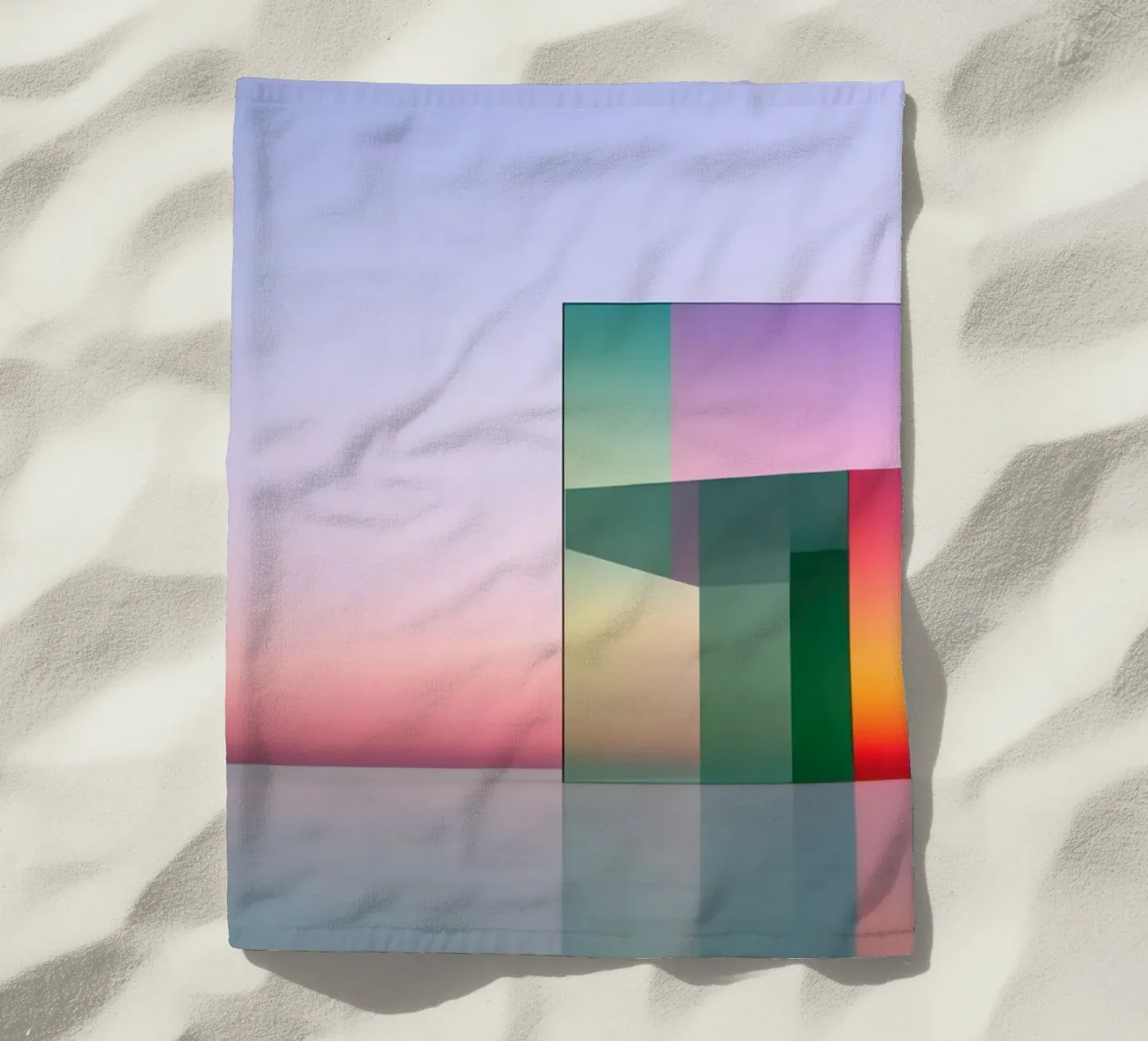 Riflessione del colore telo mare da Geometric