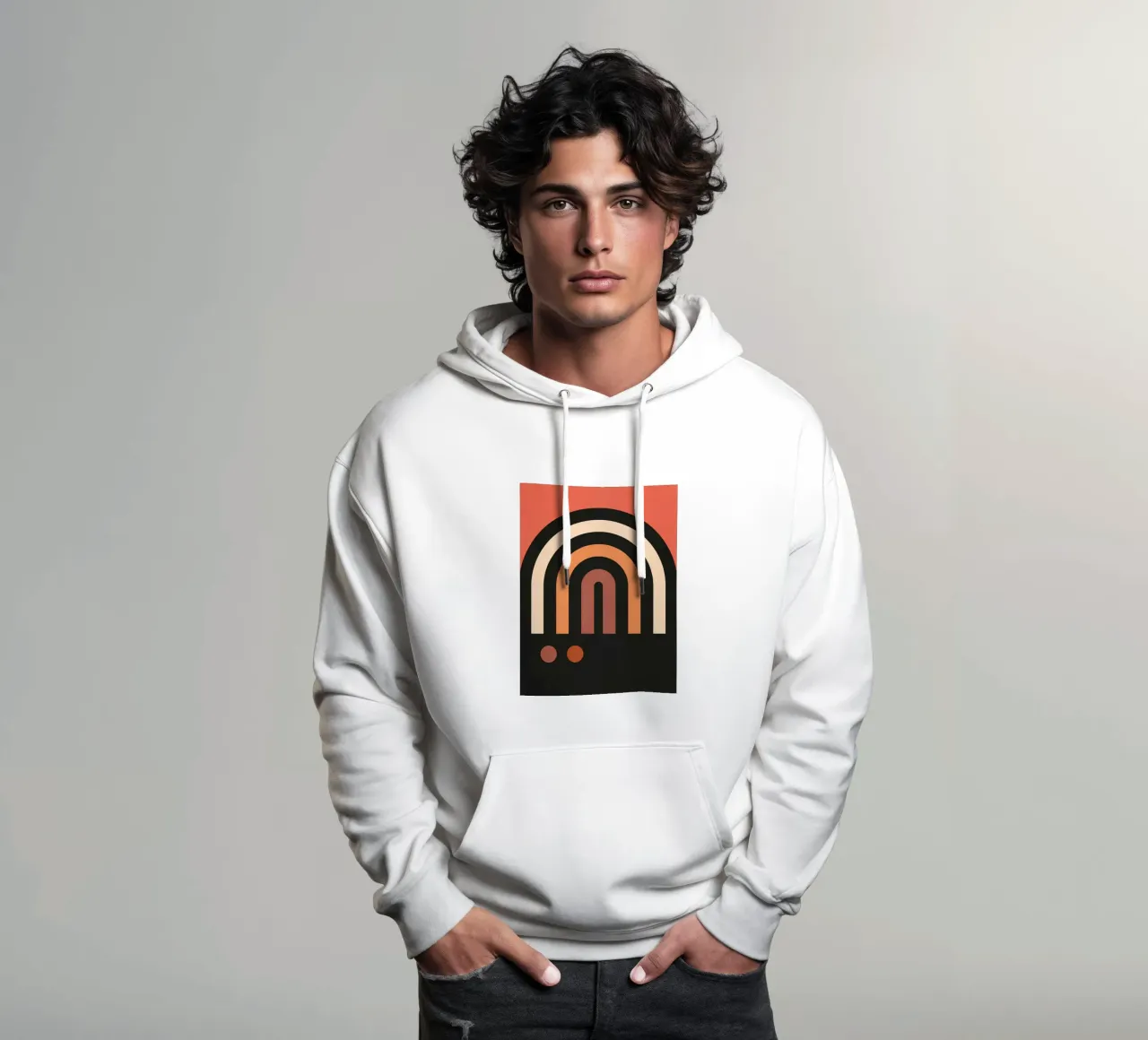 Forme geometriche 158 felpa con cappuccio da Gaite