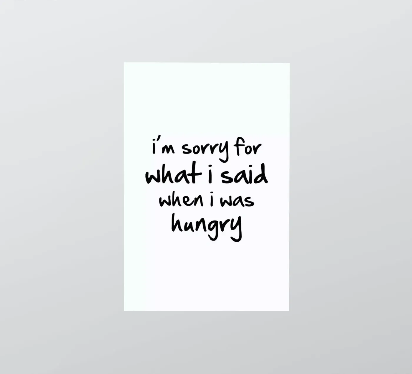 hungry sticker by Mottos by Sinan Saydik