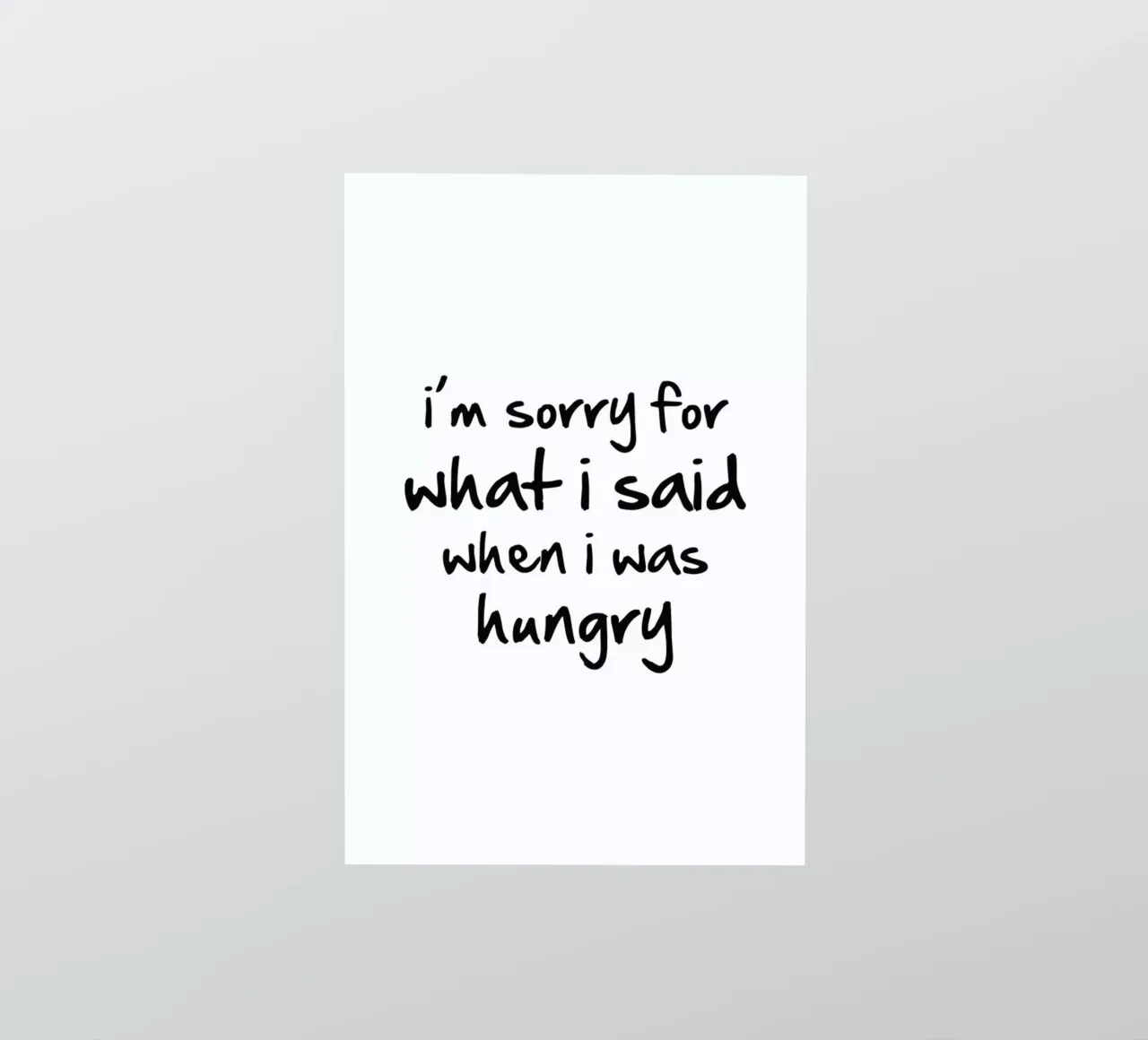 hungry sticker by Mottos by Sinan Saydik