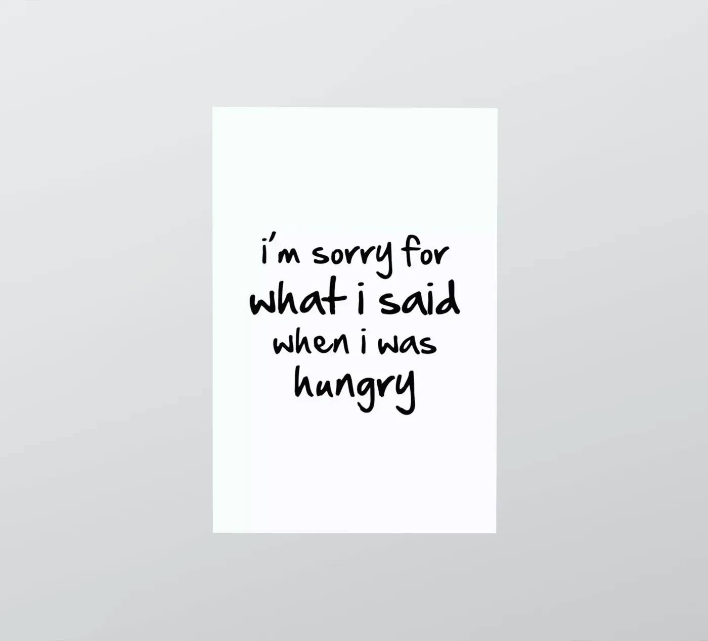 hungry sticker van Mottos by Sinan Saydik