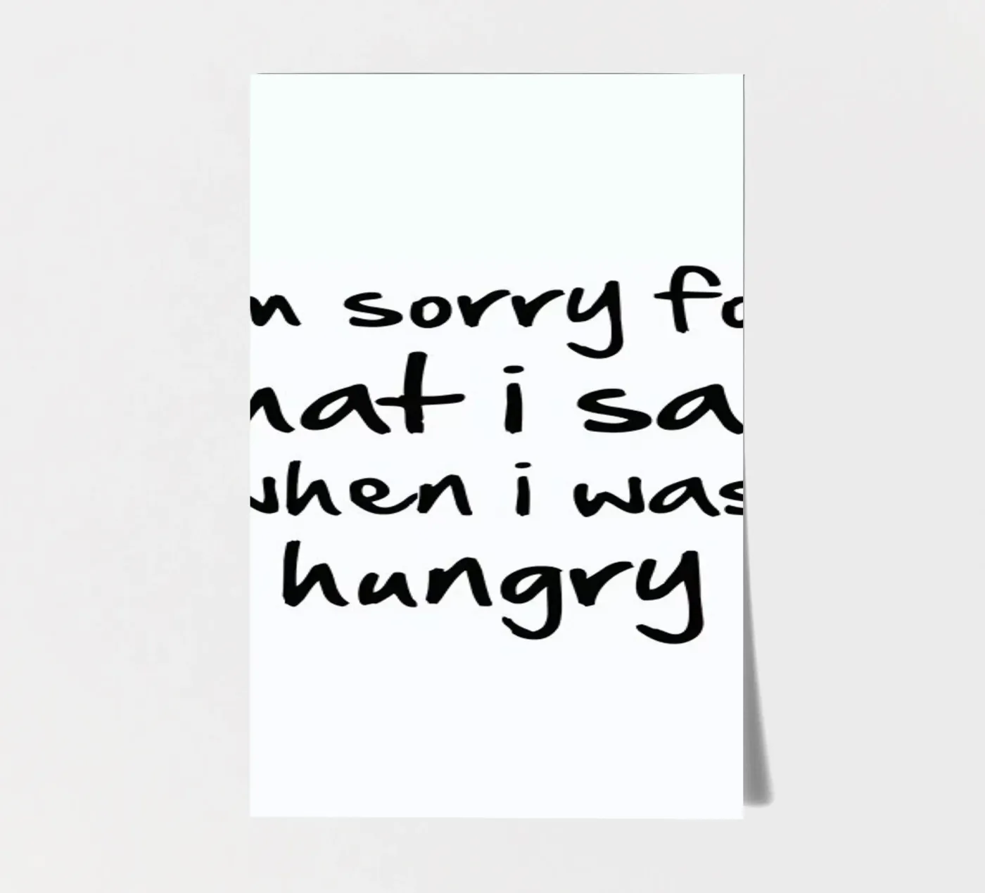 hungry stickervel van Mottos by Sinan Saydik