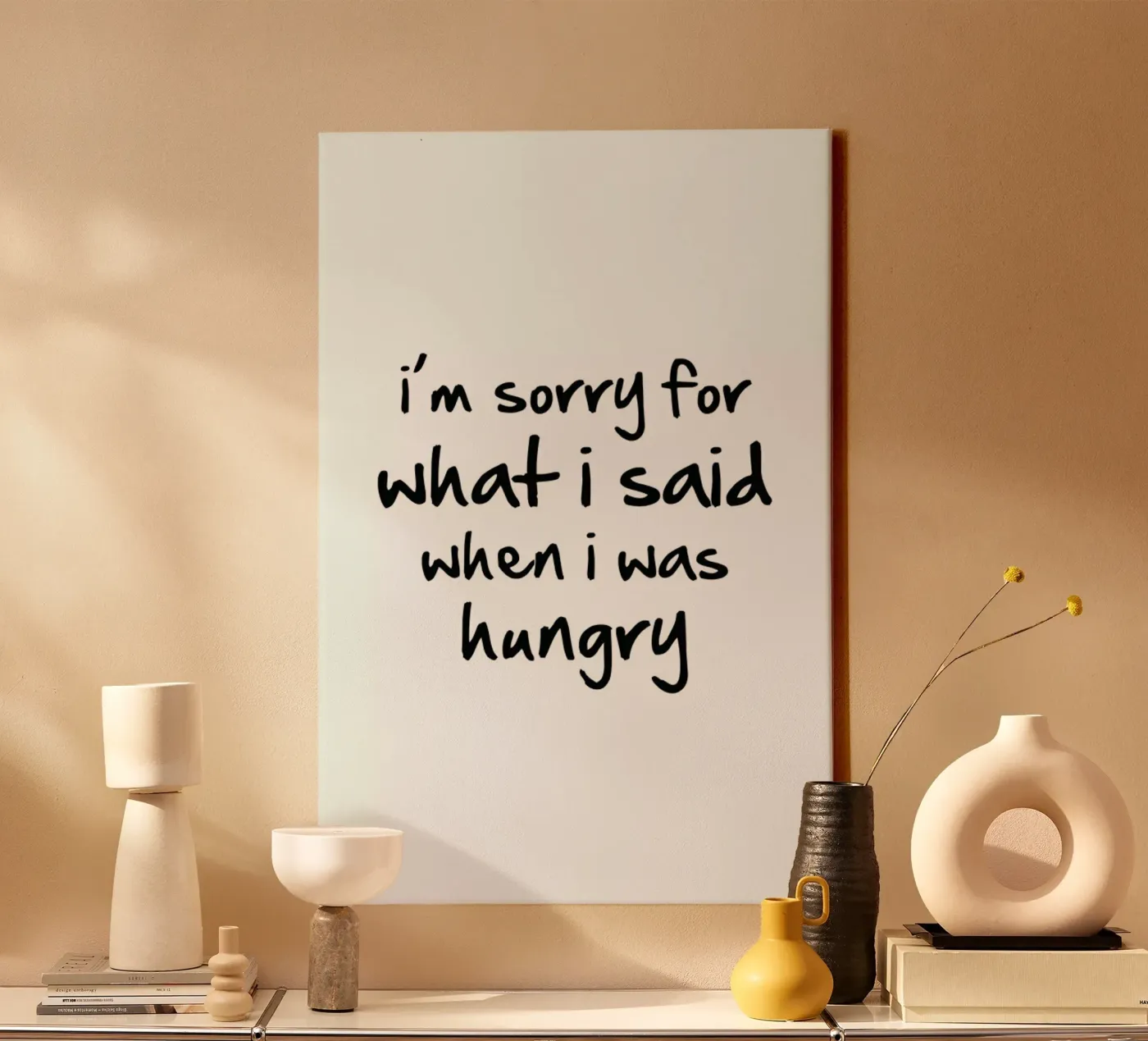 hungry canvas van Mottos by Sinan Saydik