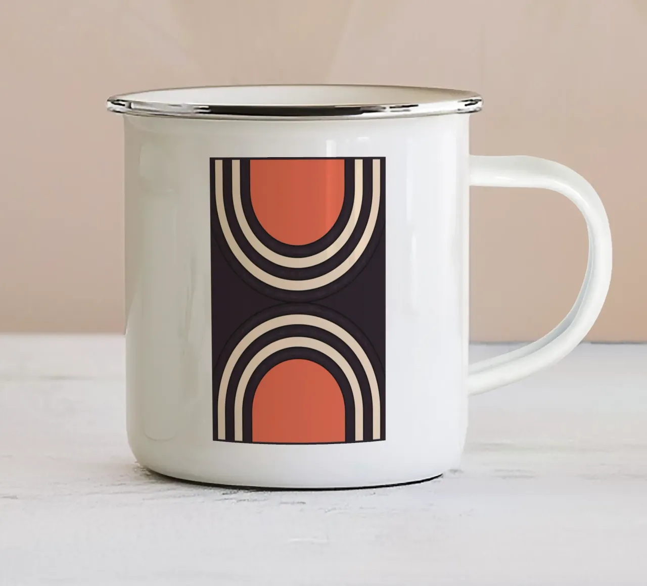 Forme geometriche 159 tazza in smalto da Gaite