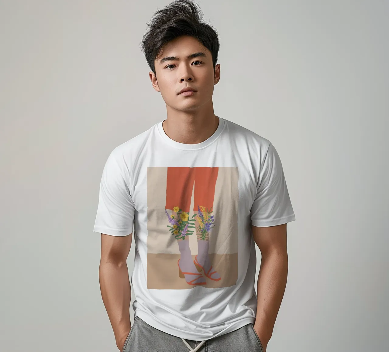 Gambe floreali t-shirt da Urban Art Draw