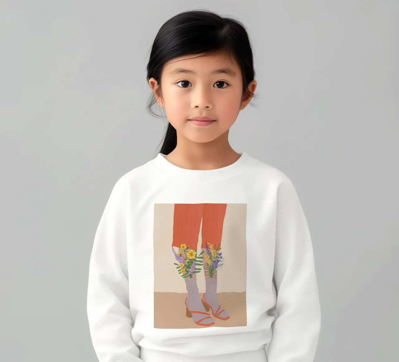 Gambe floreali felpa bambino da Urban Art Draw