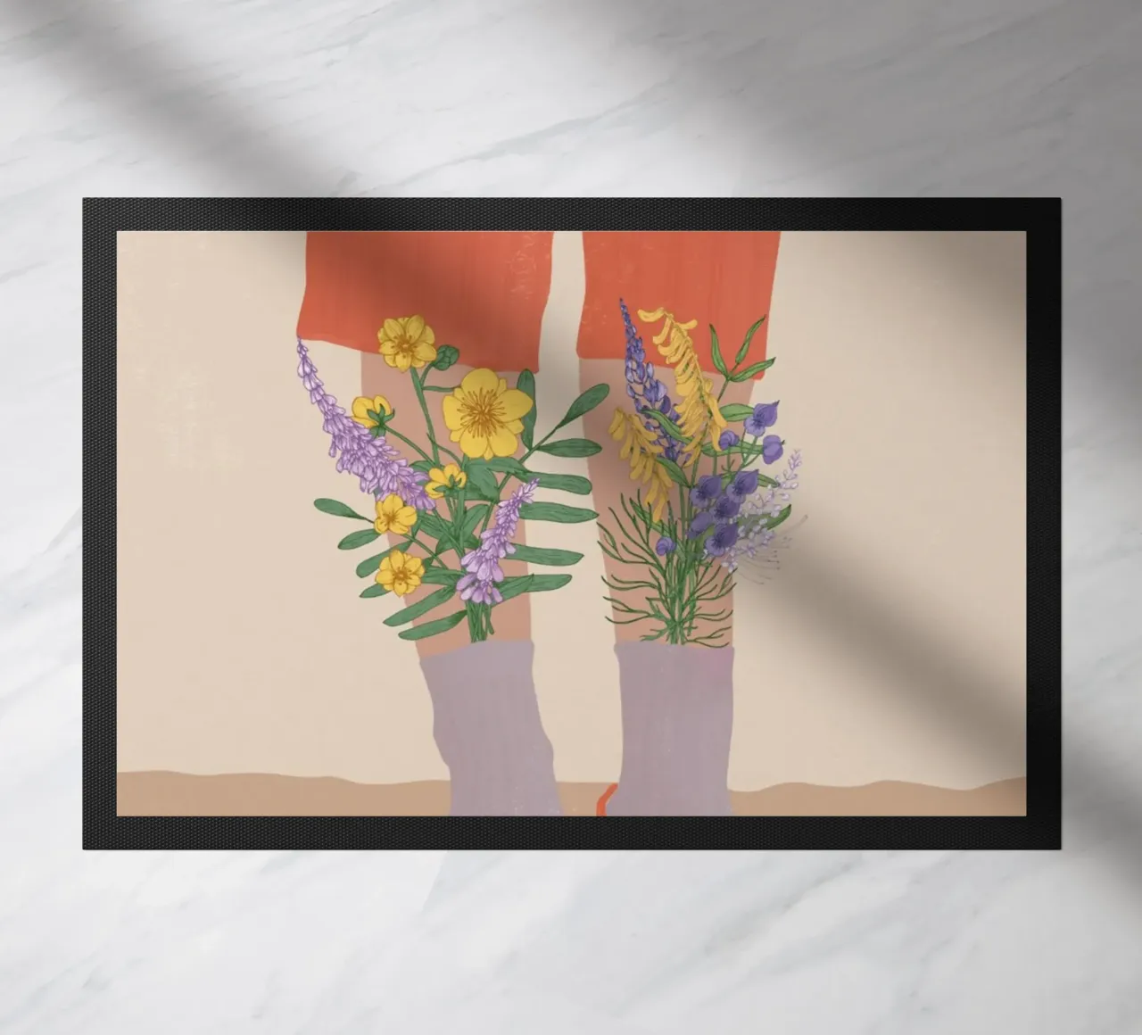 Gambe floreali zerbino da Urban Art Draw