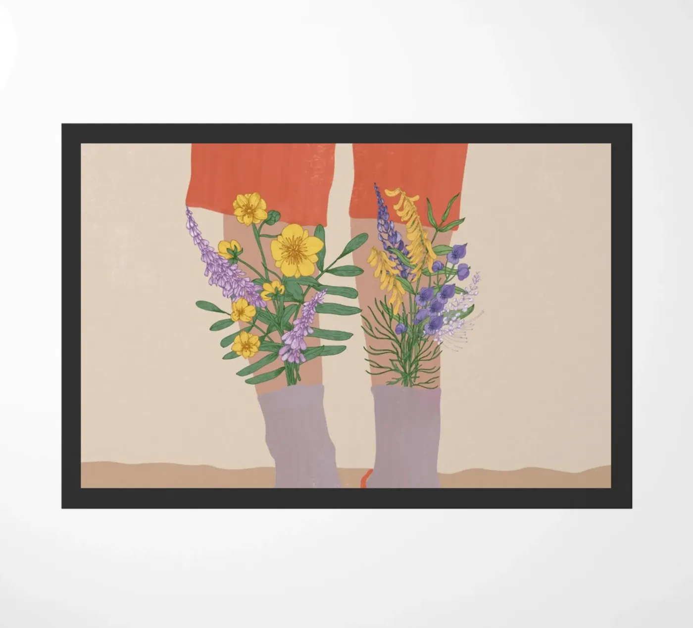 Gambe floreali zerbino da Urban Art Draw