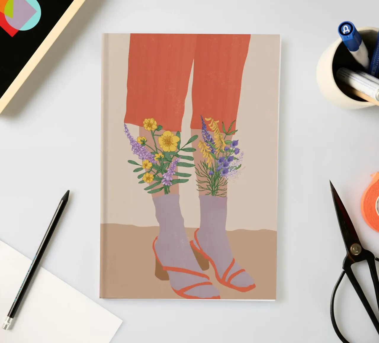 Floral legs notebook by Urban Art Draw