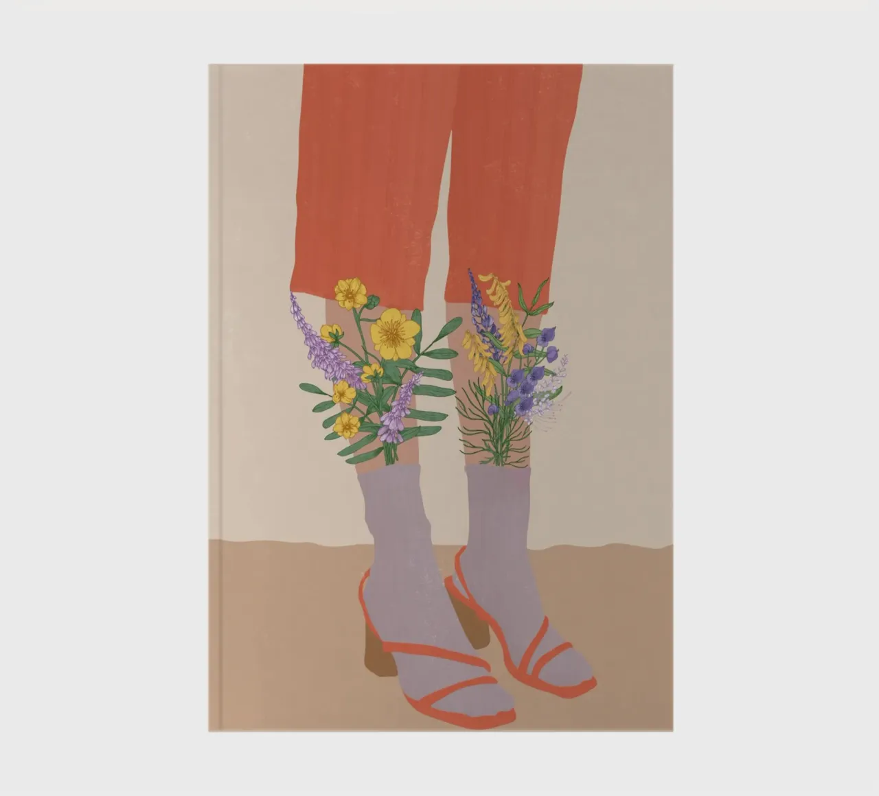 Floral legs notebook by Urban Art Draw