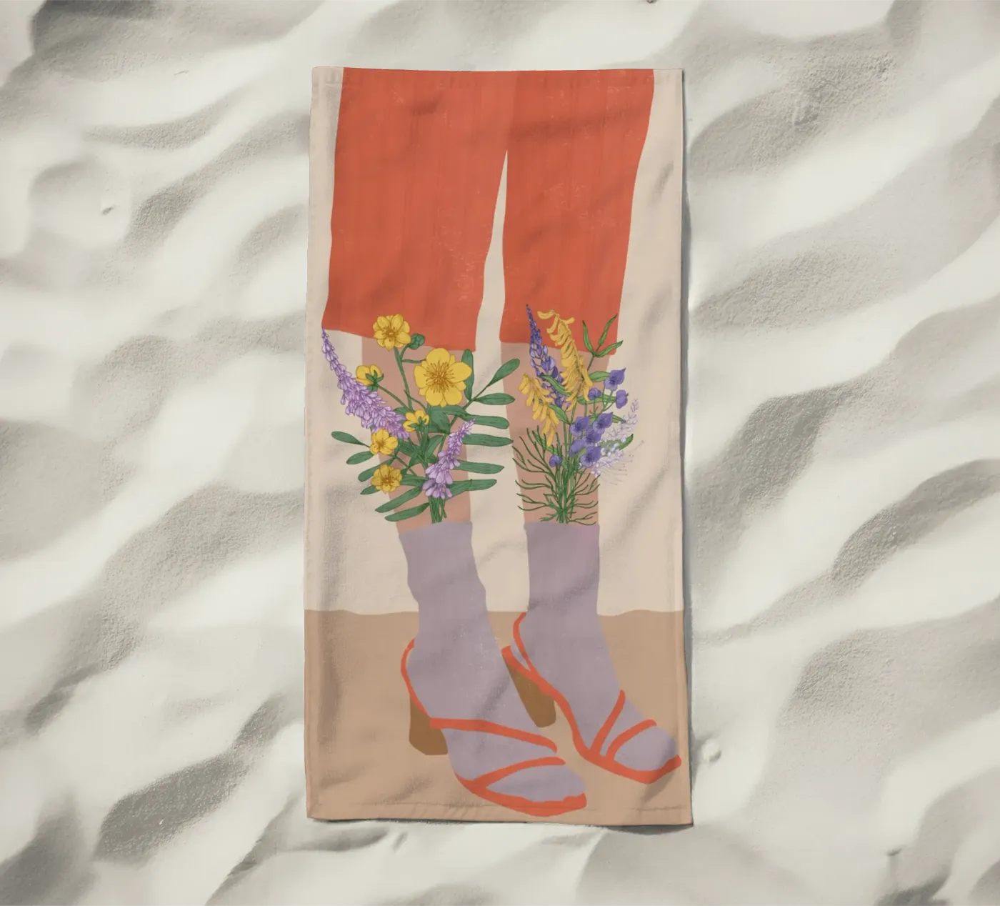 Gambe floreali telo mare da Urban Art Draw