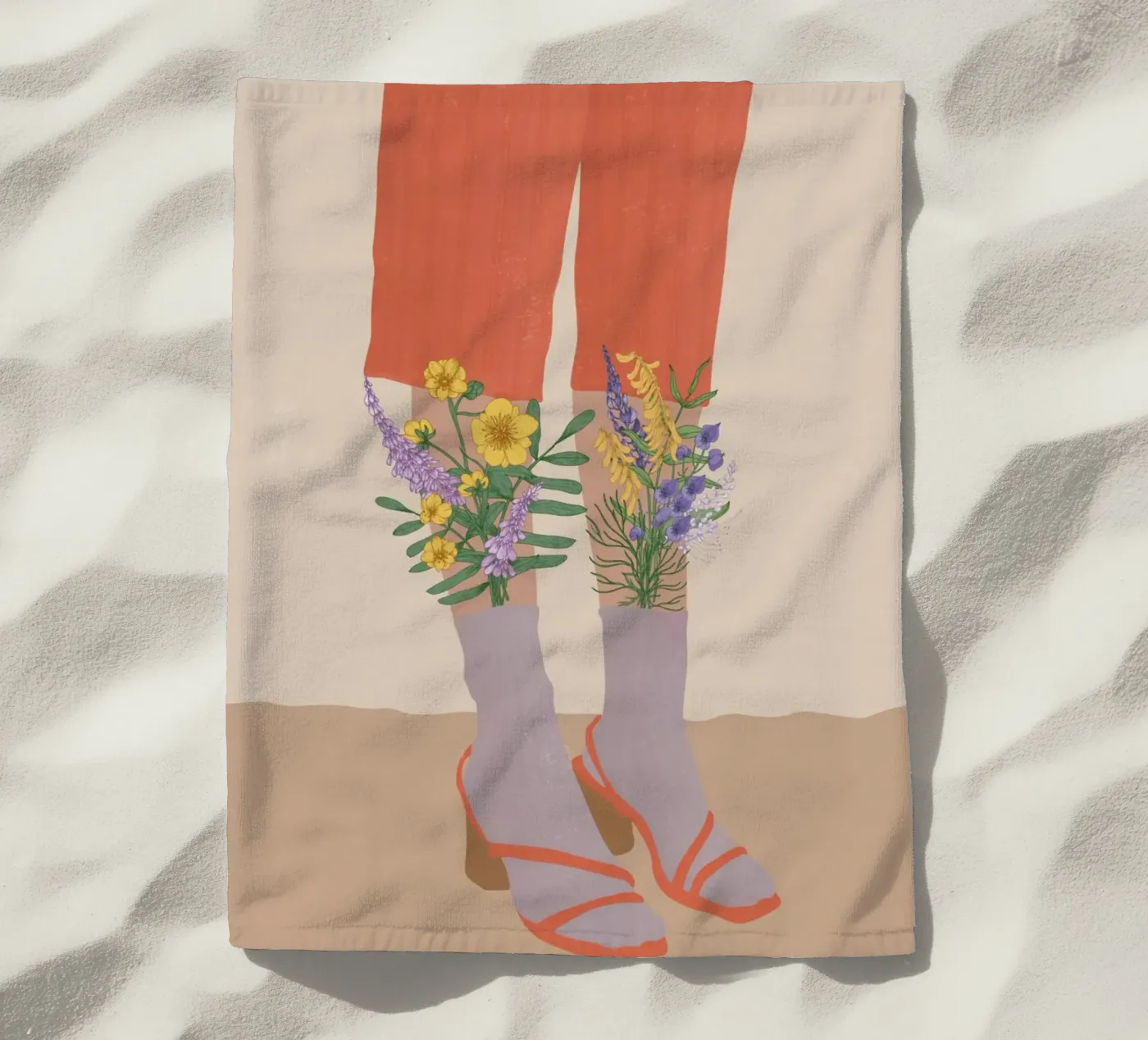Gambe floreali telo mare da Urban Art Draw