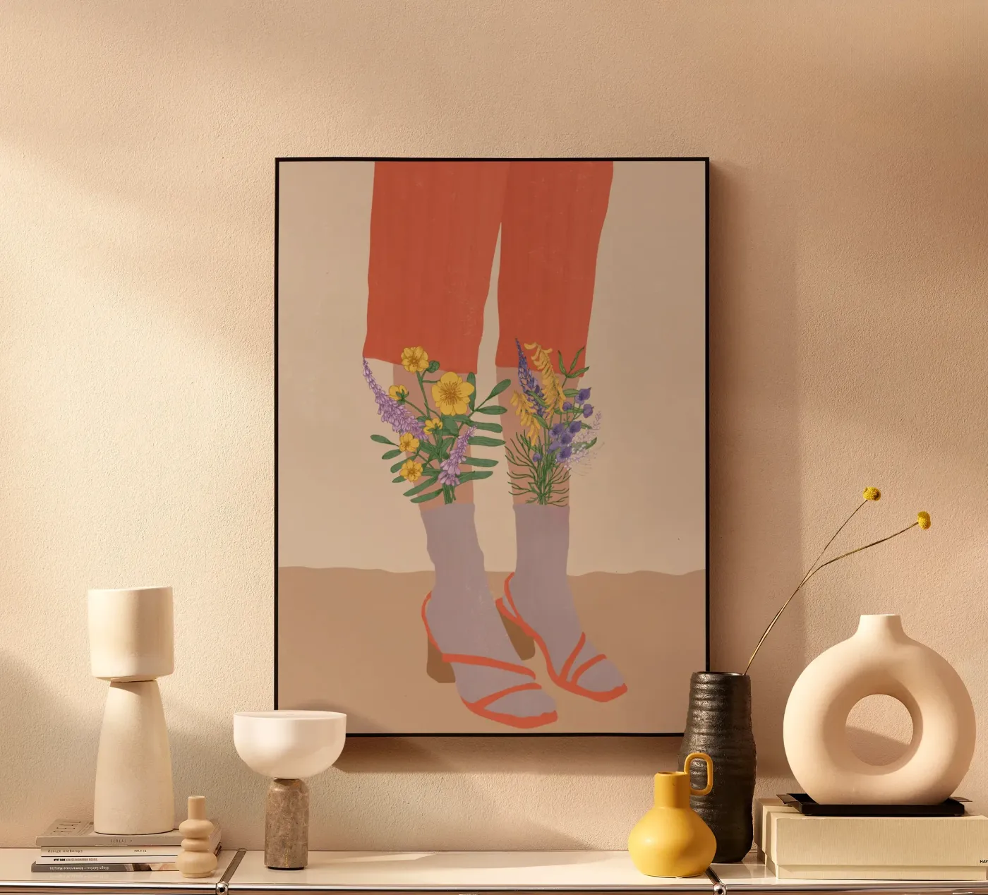Gambe floreali plexiglass da Urban Art Draw