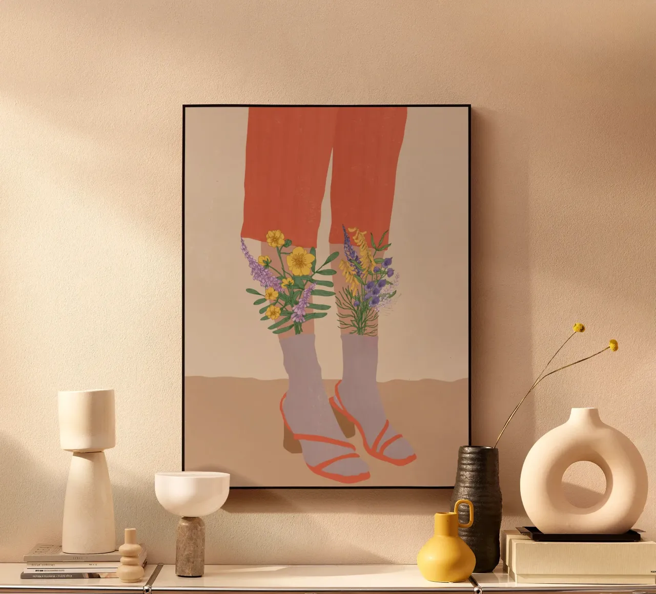 Gambe floreali plexiglass da Urban Art Draw