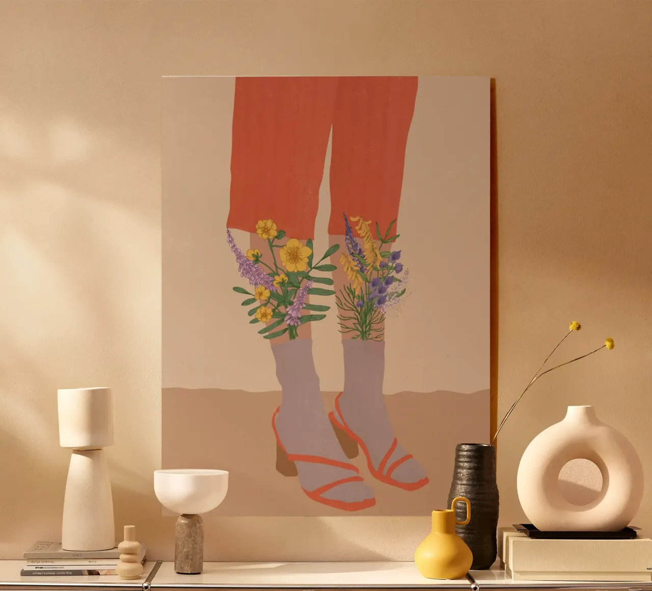 Gambe floreali plexiglass da Urban Art Draw