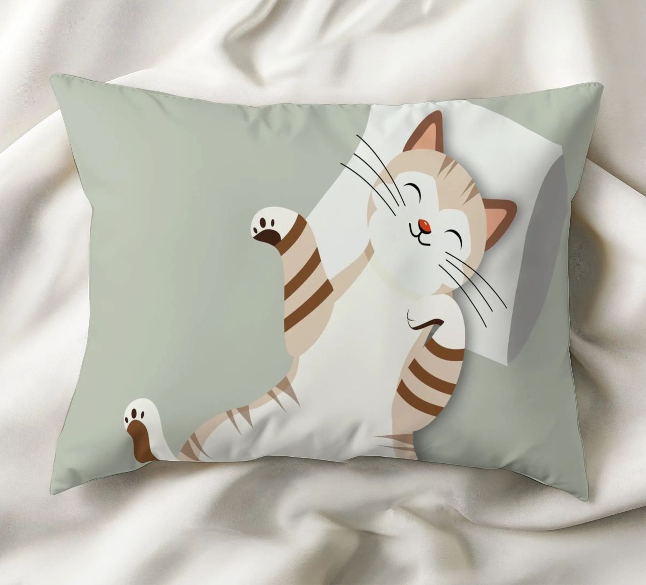 Chat détendu avec coussin - Design animalier confortable coussin de namosh